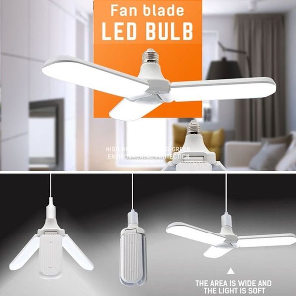 Ярка сгъваема LED лампа тип перка с цокъл E27 30/45/50W