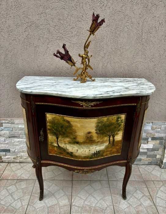 Spectaculoasa comoda-Vernis Martin-ormolu-picioare cabriole-Franta