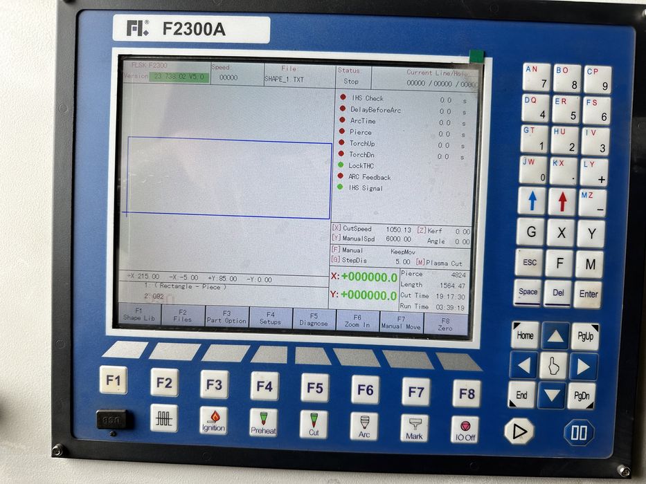 Vand plasma CNC dimensiune masa taiat 3000x1500 sursa Hiperterm 105A