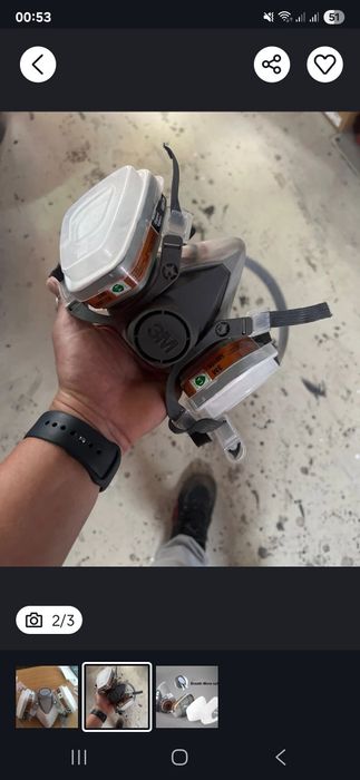 Mască de Vopsitorie  , 3M 6200 + accesorii