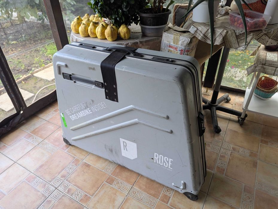 Cutie bicicleta transport geamantan hard case bike box Rose