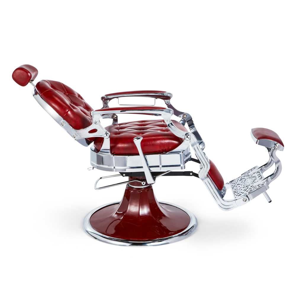 Бръснарски стол Kirk- черен/червен