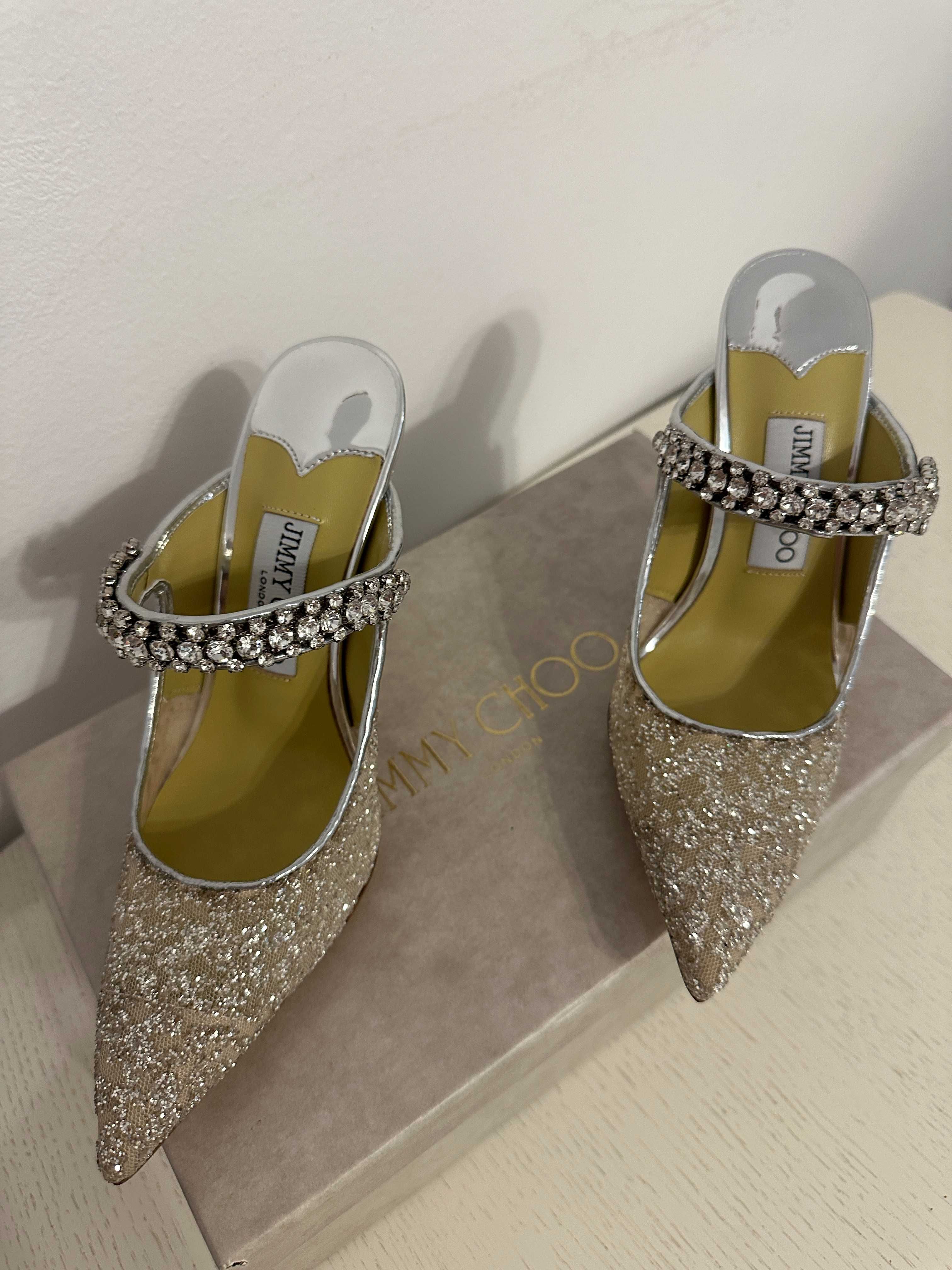 Jimmy Choo Silver Heels Autentice
