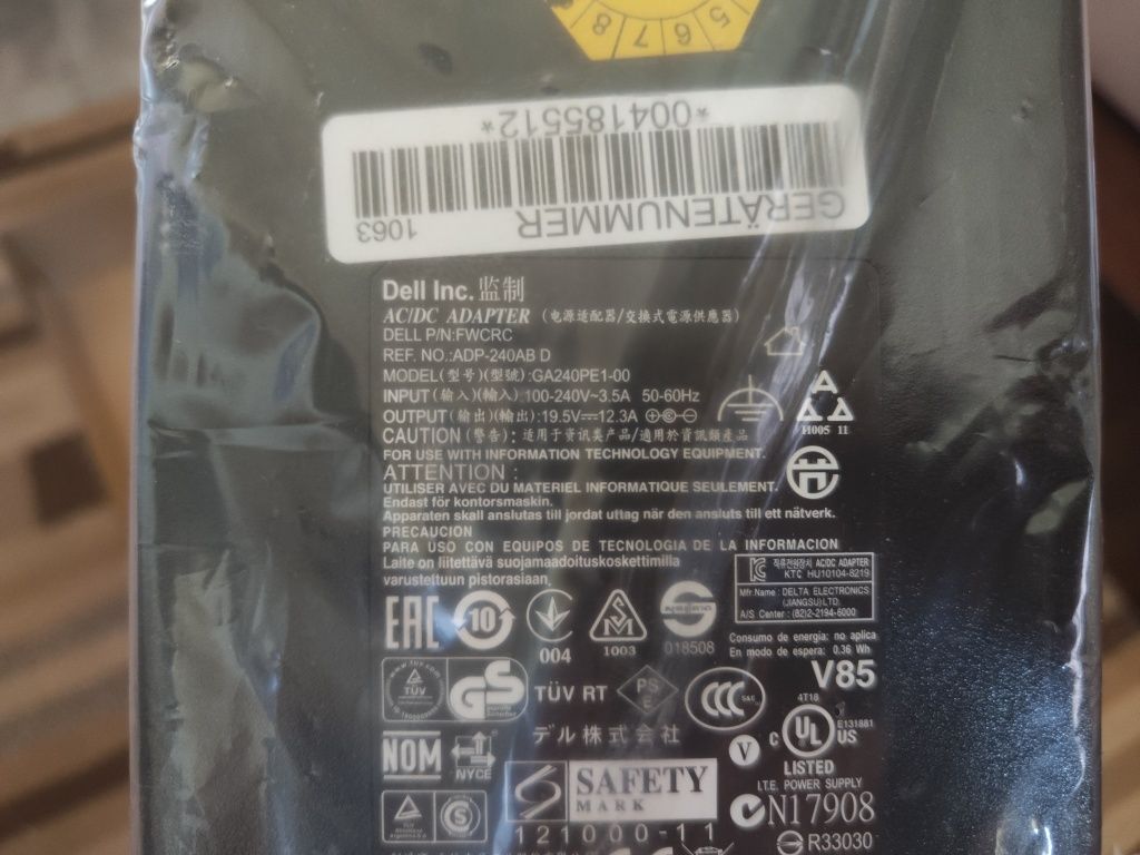 Докинг станция Dell pr02x и захранване