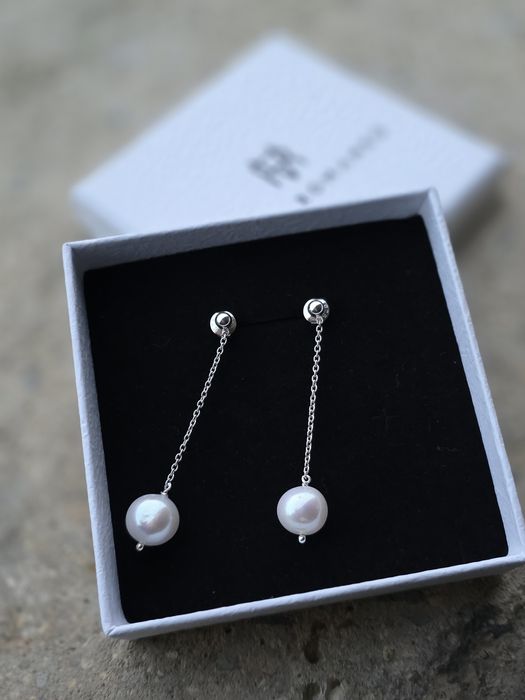 Сребърни обеци от перли
