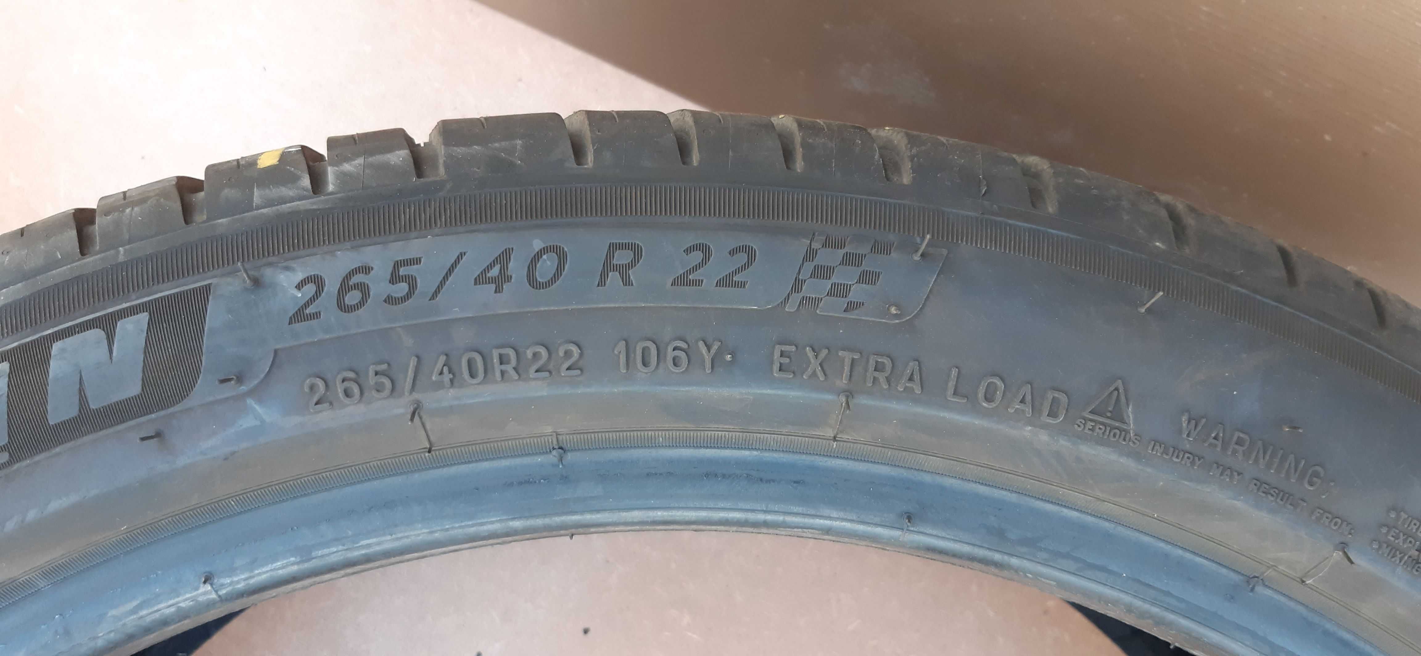 4 бр летни гуми Michelin 265/40R22 DOT 0621