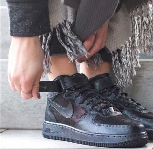 ОРИГИНАЛНИ *** Nike  Air Force 1 07 Mid PRM Metalic Armory Navy