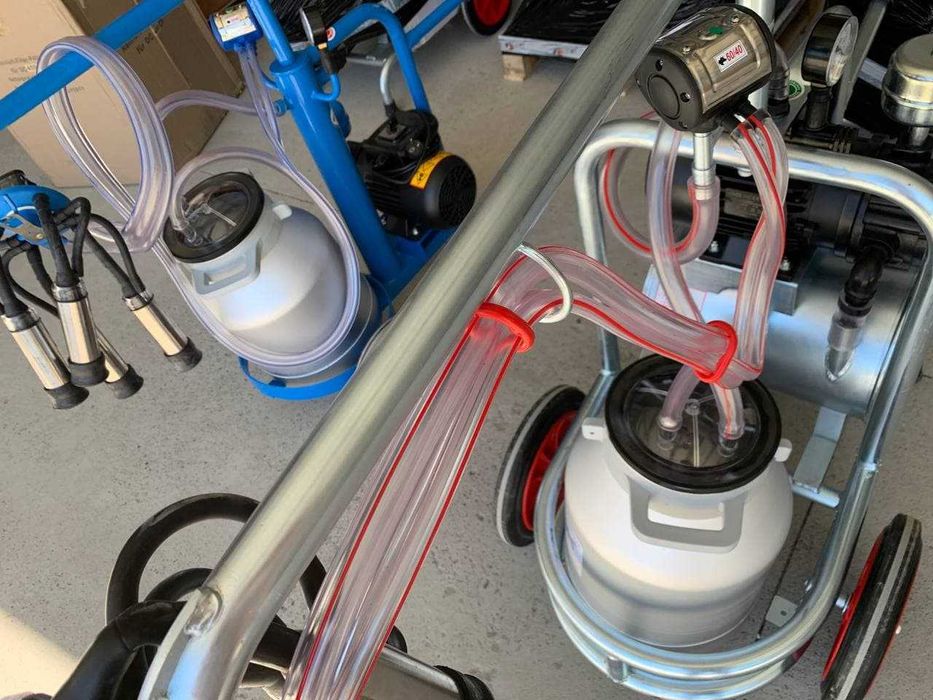 Mulgatori vaci, oi, capre cu bidoane inox sau aluminiu, NOI