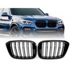 Grile duble BMW X3 X4, G01 G02 F97 F98 2017+, Negru Lucios