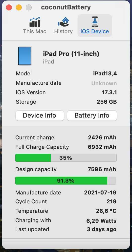 iPad Pro 11 2021 A2377 256GB pentru piese baterie, carcasa, camera etc