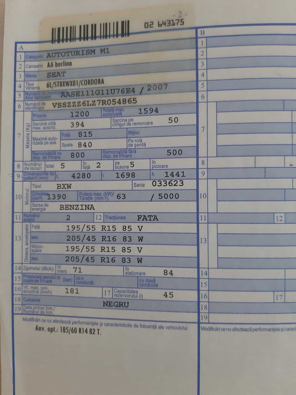 Seat Cordoba 2007 - Constanta