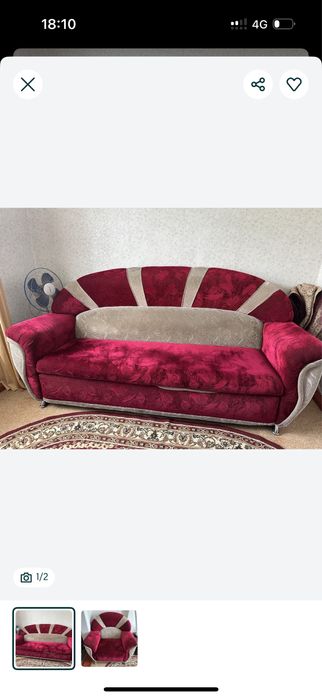 Продам большой диван, мало диван и кресло