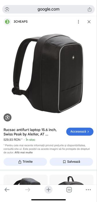 Rucsac nou, cu eticheta, Swiss Peak 15.6 inch