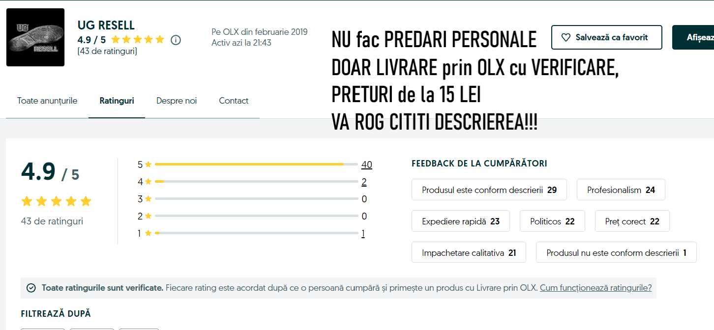 *REDUCERE 50%* - Sneakers NIKE Air Force 1 - Marime 37-46