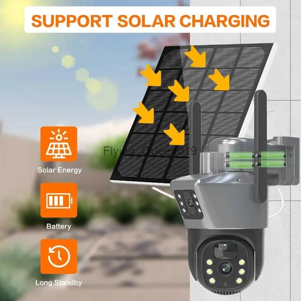 Солнечная камера 2мп, двойная солнечная камера видеонаблюдения FullHD