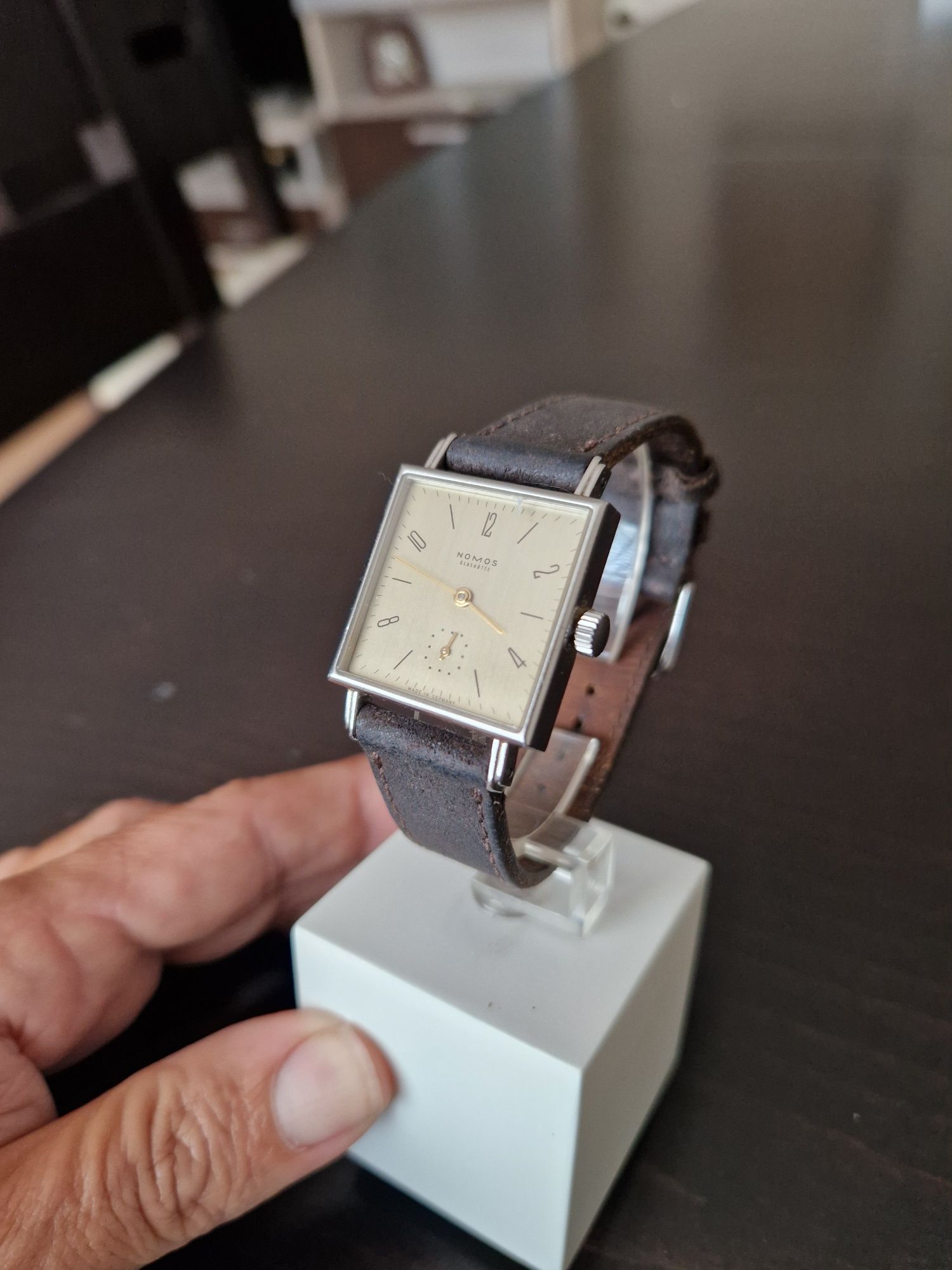 Рядък антикварен немски колекционерски часовник Nomos- Glashutte