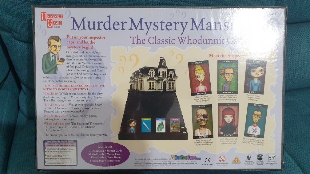 Murder Mystery Mansion The Classic Whodunnit Game  Engleza