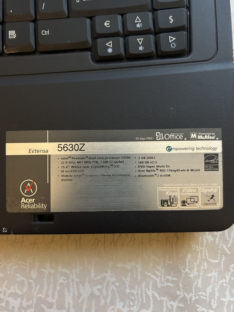Leptop ACER extensa 5630Z