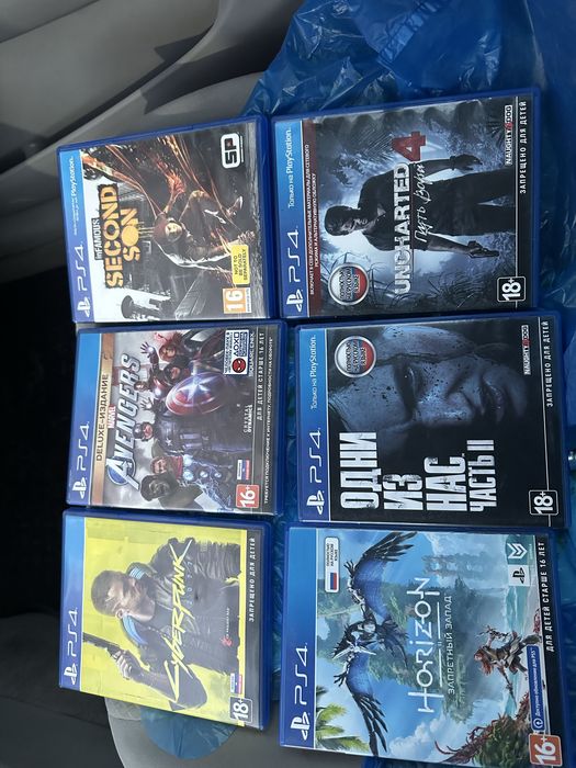 Игры для Ps4 Ps5 Cyberpunk lust of Us Запретный запад Avengers Second