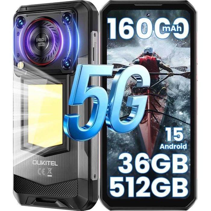 Oukitel WP56 5G 36GB RAM 512GB ROM, 16000 mah батерия, с IP68 защита