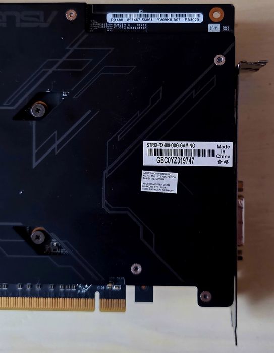 Placa video gaming ASUS ROG RX 480 8GB GDDR5 256bit