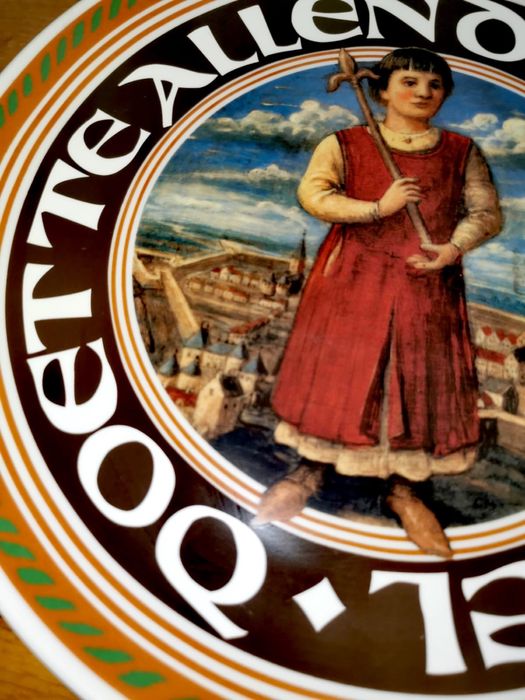 Антикварно порцеланово пано с надпис на холандски „Прави всичко добре”