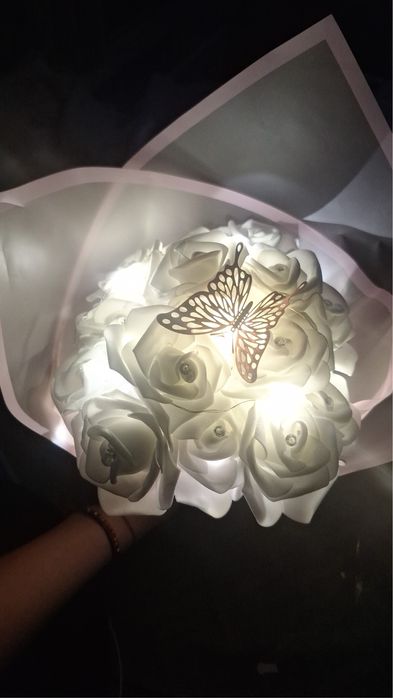 Buchet de flori din plastic, tort copii