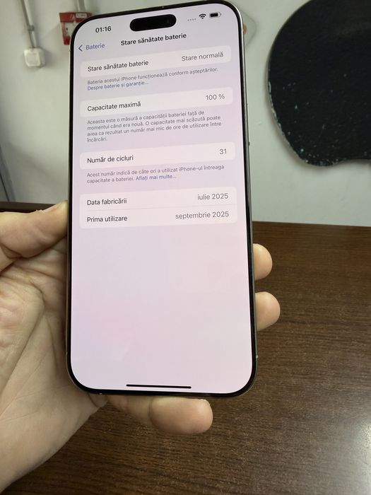 Vand Iphone 16 Pro Max 256Gb Natural Titanium Impecabil