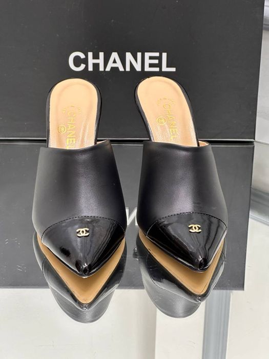Pantofi-sandale-Balerini Chanel colecția noua Piele naturală 100%
