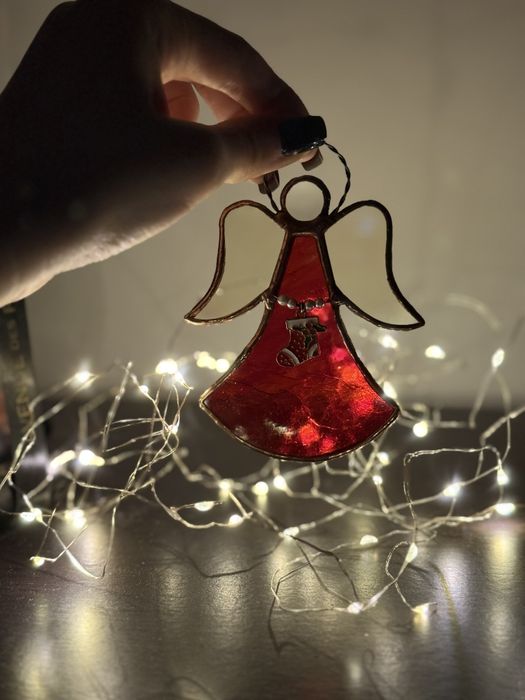 Îngerași din vitraliu - Ornament brad.