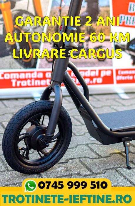 Trotineta Electrica A19, Motor 500W, Viteza 35km/h, Autonomie 60 km