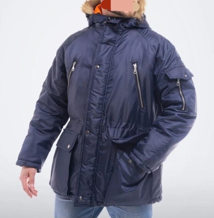 Куртка Аляска зимняя : Темно - синяя