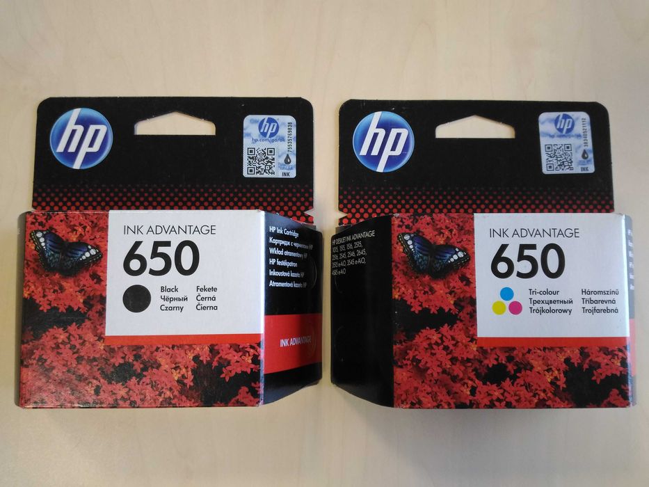 Pachet Cartuse HP 650 Negru Color NOI Originale SIGILATE black cartus