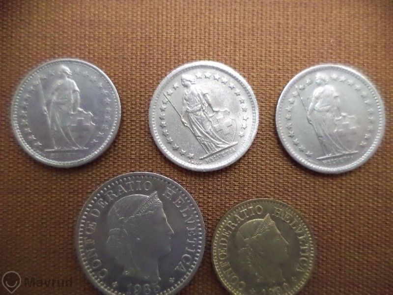 Монети от Швейцария, Испания, Турция, Франция, Македония