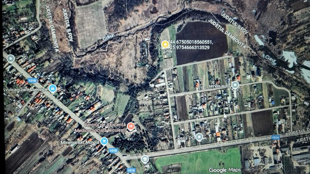 Teren 1100mp Movila Niculesti Dambovita - fundatie, alei si parcare