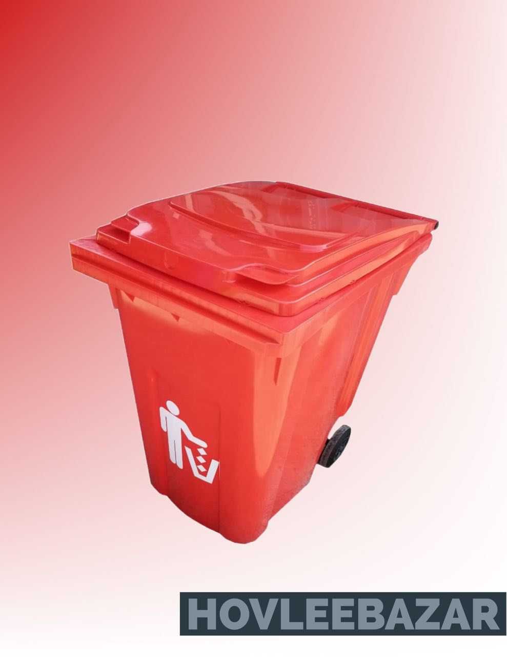 Пластиковые мусорные баки на колесах, объем 1100 литров (Р) Tvin Lid