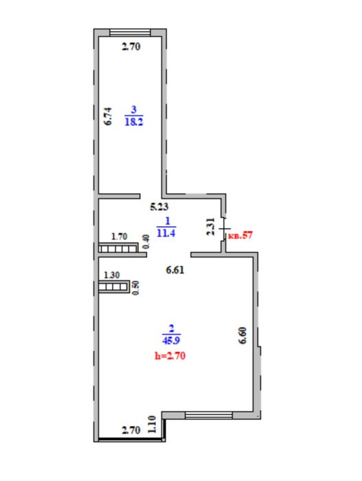 2х комнатная квартира