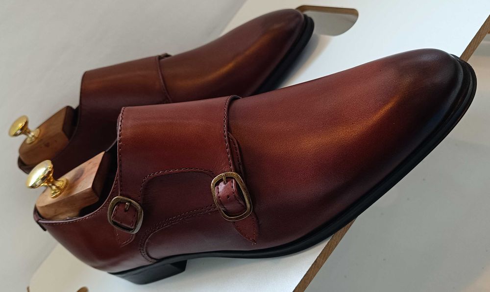 Pantofi monk 42 premium ASOS NOI piele naturala moale