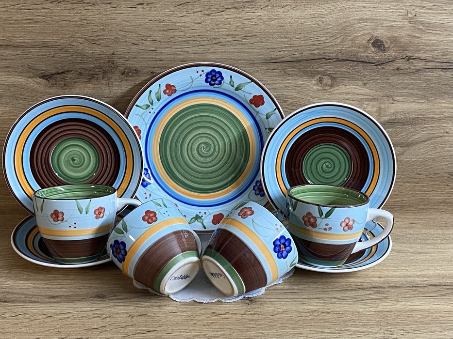 Винтидж ръчно рисувани керамични чаши CREATABLE