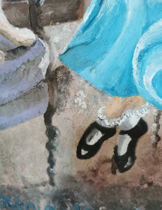 Pictura originala ulei pe lemn