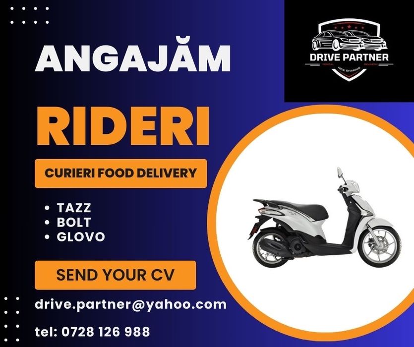 Inchiriez scutere si biciclete electrice livrari Tazz/Bolt/Glovo