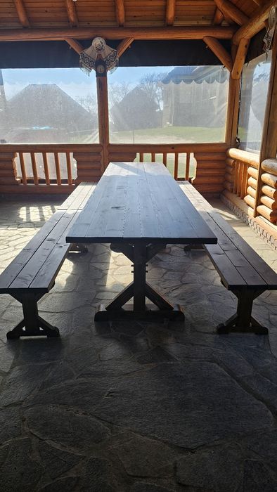 Set terasă (masă și bănci)