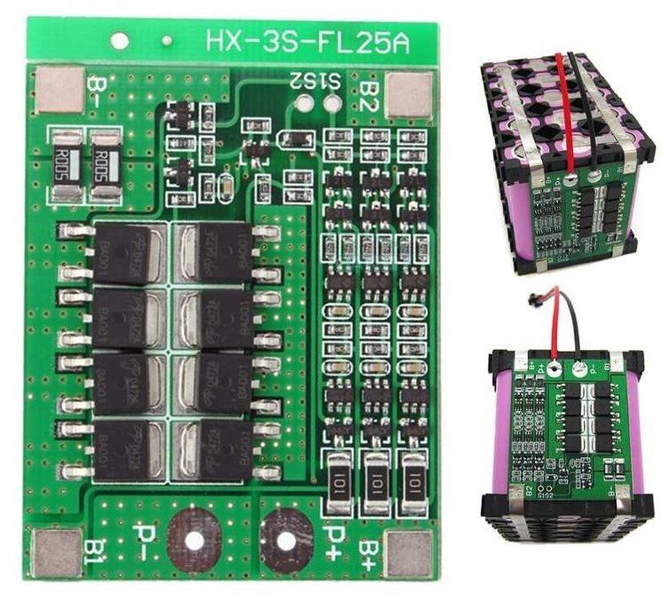 BMS 3s с балансировкой 40 амперов