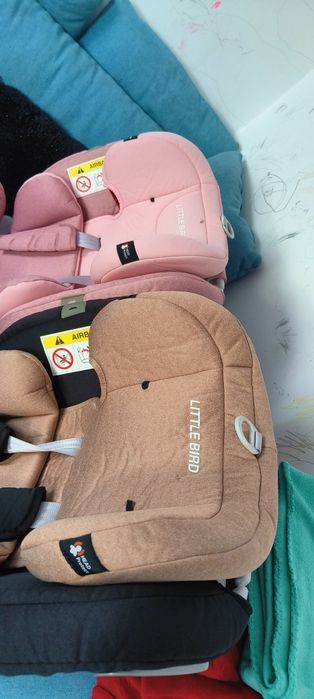 2 Scaune auto isofix 360° f/b roz maro negru