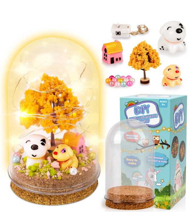 Cadou pentru copii, de construit borcan cu lampa, veioza