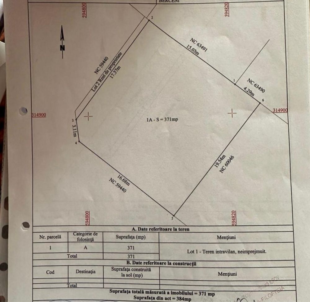 Teren in comuna Berceni cu dubla deschidere utilitati asfalt