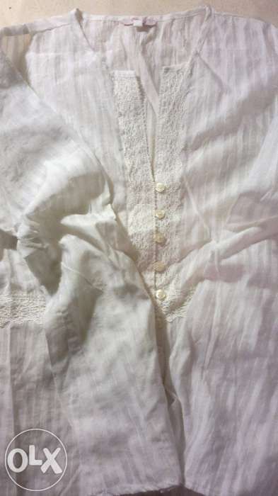 1 bluza/1 camasa bumbac albe, noi, M/L, ieftine