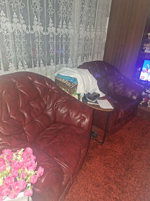 Canapea piele + 2 fotolii impecabile