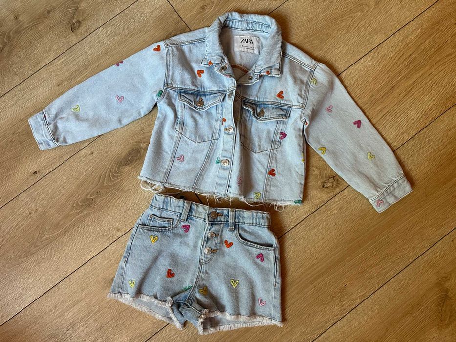 Комплект дънково яке, къси панталони ZARA, размер 104 + ПОДАРЪК