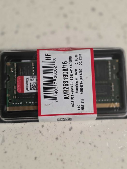 Memorie Laptop 16GB DDR4 2666MHz Kingston  nou